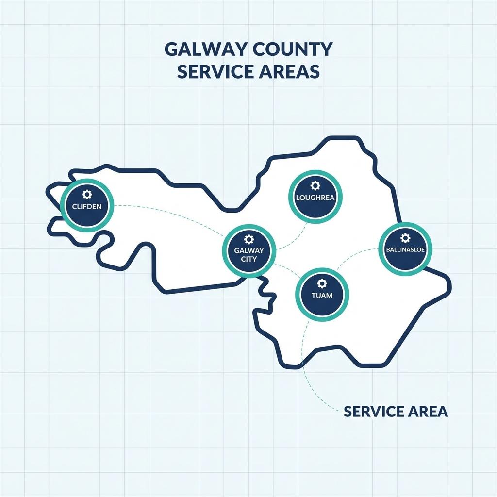 Galway Roofing Service Areas Map